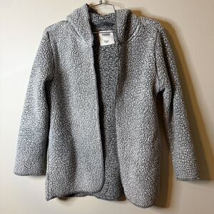 PINK Victorias Secret Oversized Sherpa Teddy Hoodie Cardigan Gray Size xs/s